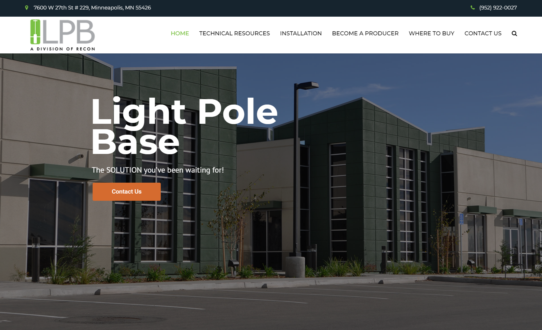 Light Pole Base Website