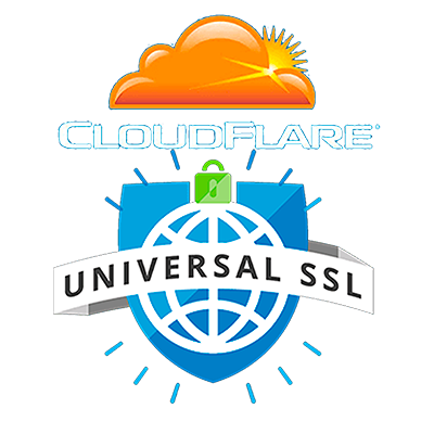 Logotipo do certificado SSL da CloudFlare.